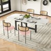 PAGED Dining Chairs Set of 2 Modern Living Room Chair with Rattan Back and Metal Legs, Upholstered Accent Chair for Kitchen, Dining Room - 2 of 4
