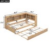 Twin Size Daybed with Trundle/2 Drawers, Storage Cabinets and USB Ports 4B - ModernLuxe - 3 of 4