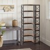 MAYEERTY 7-Tier Corner Bookshelf Corner Bookcase Storage Display Rack - 2 of 4