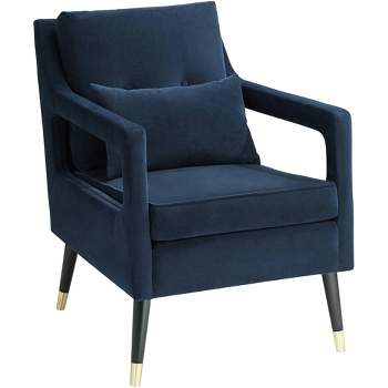 Studio 55D Tilman Blue Fabric Tufted Accent Chair