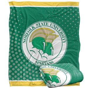 Norfolk State University Logo Dots Silky Touch Blanket White 50x60 - 1 of 4