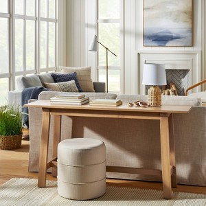 Catalina Mudcloth Round Ottoman - Threshold™ designed with Studio McGee - 1 of 4