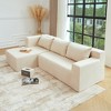 LOVMOR Modular Sectional Sofa, Modern 3-Seater Couch with Extra Deep Seat and Wide Arms, Comfy Upholstered Furniture for Living Room, Bedroom, Office - 2 of 4