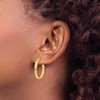 Black Bow Jewelry 3mm x 22mm (7/8 Inch) Polished 14k Yellow Gold Flat Edge Round Hoops - 3 of 4
