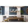 Urban Ambiance Modern Farmhouse Chandelier, 15''H x 33''W, Matte Black & White Ash Finish, UFS2000 - 2 of 4