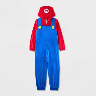 Boys' Super Mario Long Sleeve Union Suit - Red XS