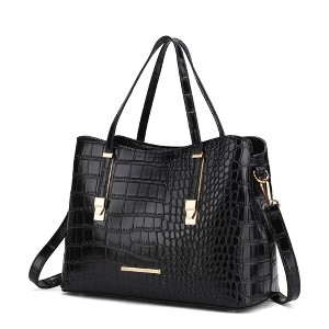 MKF Collection Aurelia Crocodile-Embossed Vegan Leather Women's Tote Stylish Shoulder Handbag by Mia K - 1 of 4