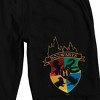 Harry Potter Hogwarts Silhouette and Shield Men's Black Sleep Pajama Shorts - 2 of 4