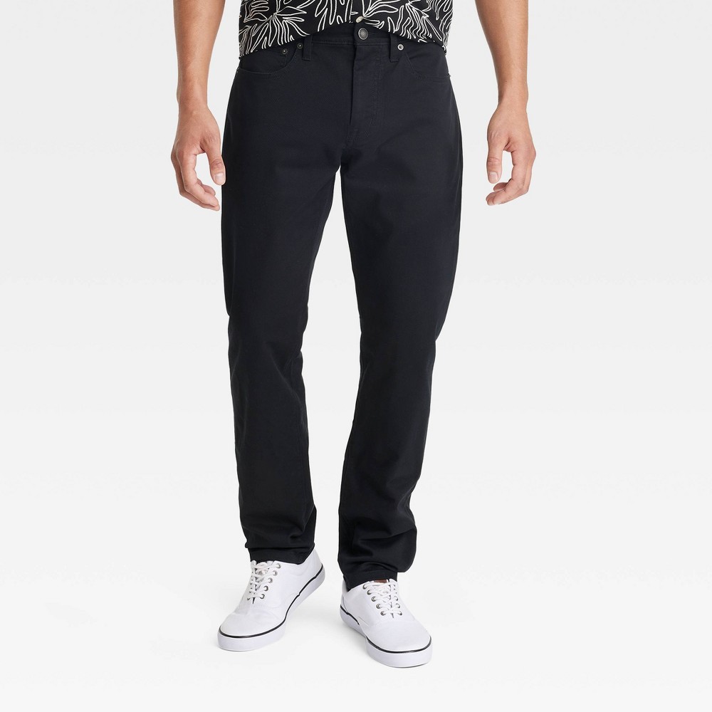 Men's Tapered Five Pocket Pants - Goodfellow & Co™ Black 34x32