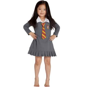 HARRY POTTER "Hermione Granger Gryffindor Halloween Toddler Costume Uniform Tie Pajama Gown
