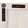 Wooden Starburst Abstract Carved Wall Decor with White Backing Gold - Olivia & May - 3 of 4