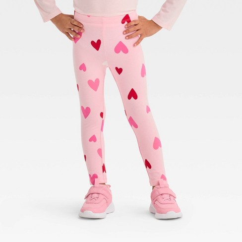 Girls hot sale heart leggings