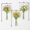 Sullivans Artificial Bleached Ranunculus Bush Set of 3, 15"H Multicolored - 4 of 4