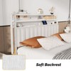 Karl Home Twin Full Queen King Size Headboard, Adjustable Upholstered Headboard with 3 Tier Shelves and Pegboard with Charging Stations and LED Lights - 4 of 4