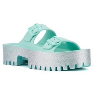 Olivia Miller Women's Sparkles Slide Sandal - 1 of 4