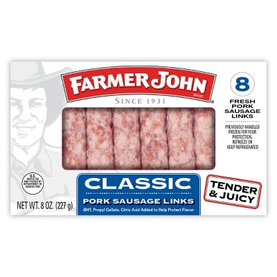 Farmer John Classic Pork Sausage Links - 8oz/8ct