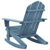 vidaXL Patio Adirondack Rocking Chair, Solid Fir Wood, Blue - 4 of 4