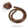 Unique Bargains Flexible Quarter Round Molding Silicone Peel and Stick Trim Self Adhesive Shower Water Barrier - 2 of 4