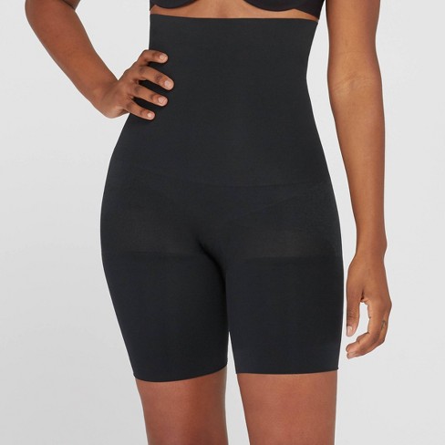 ASSETS by SPANX Women's Remarkable Results High-Waist Mid-Thigh Shaper -  Black S