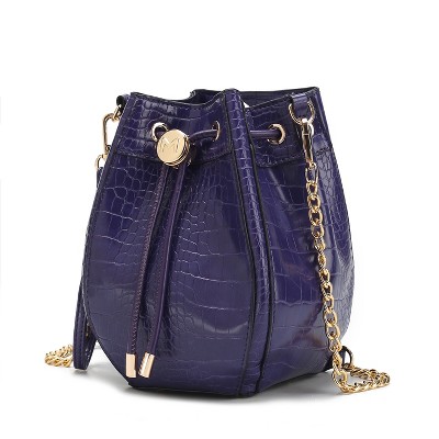 MKF Collection Cassidy Crocodile Embossed Vegan Leather Women’s Hobo Bucket Bag by Mia K
