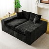 120" Turtle Velvet Sofa with Ergonomic Backrests, High-Density Sponge Cushions, and 400lbs Weight Capacity - 2 of 4