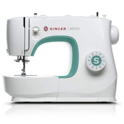  Singer Lightweight Portable 110 Volt 72 Watt Steel Hand Sewing  Machine with LED Lighting, 57 Stitch Applications, Accessories, and Presser  Foot, White