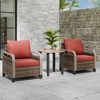 EAGLE PEAK Wicker Bistro Table and Chairs, Outdoor Bistro Set, Rattan Patio Furniture, Wicker Patio Chairs & Table, 3 Piece Set - 2 of 4