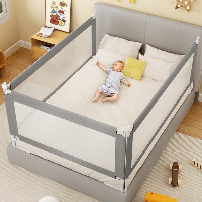 Hachikiko 78.7-Inch Toddler Bed Rail - Adjustable Safety Guardrail for Queen, King, Twin & More Beds