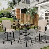 Outdoor Swivel Bar Stools Set of 2, Patio Swivel Bar Stools Chair - 3 of 4