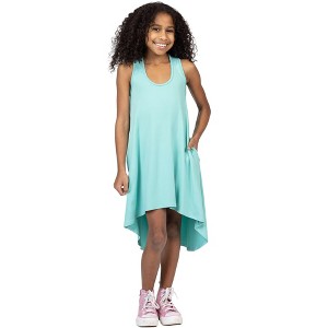 24sevenkid Girls High Low Sleeveless Pocket Dress - 1 of 4