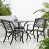 PAGED Set of 2 Patio Dining Chairs,Outdoor Dining Chairs with Traditional Design,Aluminum Chairs for Suitable for Patio,Garden - 2 of 4