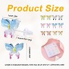 6 Pairs Colorful Butterfly Stud Earrings, Hypoallergenic Resin Earrings with Plastic Backs for Sensitive Ears - 2 of 4