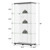 APRILSOUL Glass Display Cabinet, Double Doors, Floor Standing Display Cage, for Living Room Bedroom Office - 2 of 4