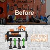 Fortune Candy 2-Tier Tool Organizer Wall Mount, 4 Slots for Cordless tool Storage, Utility Rack Suitable for Garage/Workshop/Pegboard - 3 of 4
