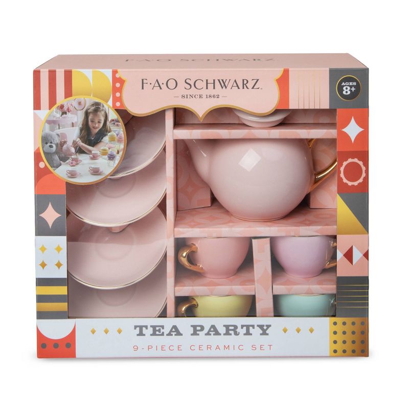 FAO Schwarz Hand-Glazed Ceramic Tea Party Set - 9pc, 6 of 15