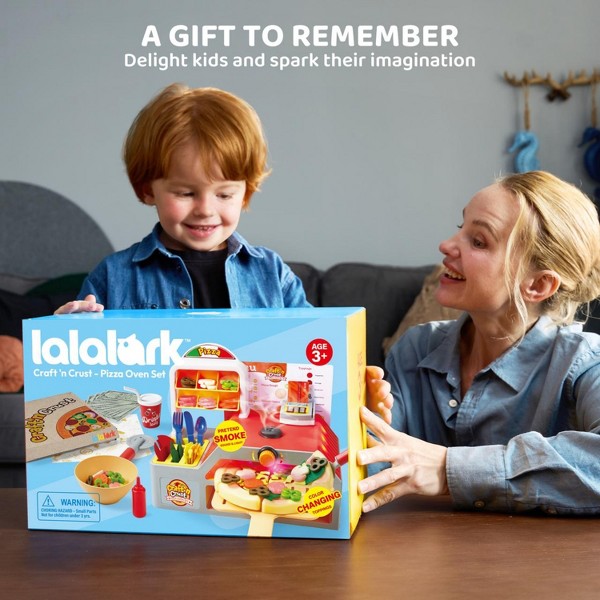 Juguete Interactivo de Horno de Pizza para Niños con Luz y Sonido, Juguete de Cocina de Imitación, Juguete Educativo, Regalo de Cumpleaños para Niños y Niñas de 3 4 5 6 Años 7