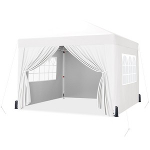 Yaheetech 12x12 FT Pop Up Canopy Tent with 4 Sidewalls and Roller Bag - 1 of 4