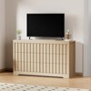 6 Drawer Dresser for Bedroom - Mid Century Modern Chest of Drawers, Wood Tall Nightstand, Striped Fluted Side Table, Enhanced Safety - 2 of 4