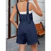 Women's Shorts Romper Casual Summer Jumpsuit With Side Pockets - 4 of 4