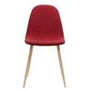 Modern Curve-Back Dining Chairs, Side Chairs with Wood-Finish Metal Legs, Fabric Upholstered Leisure Chair (set of 2) -Christopher Knight Home - 3 of 4