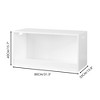 Racxily Open Toy Storage Box for Kids, White Wooden Organizer Bin for Plush Toys, Books, Nursery or Playroom Use - 4 of 4