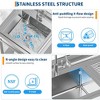 Freestanding Stainless Steel Laundry Utility Sink 40" Single Bowl with Right Drawer, 360° Swivel Hot & Cold Faucet, Multifunctional Storage - 2 of 4