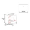 SEVOBAL Bathroom Vanities 60cm One Door Vanities with Two Drawers and Open Shelf for Bathroom Storage, White, 28.35"*23.23"*11.82" - 3 of 4
