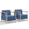 Gymojoy Outdoor Patio Chair Garden Chairs with 10 Inch Cushion - 3 of 4