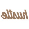 Hustle Script Wood Wall Sign - Stratton Home Décor: Modern Typography Art for Bedroom, Welcome Panel - 3 of 4