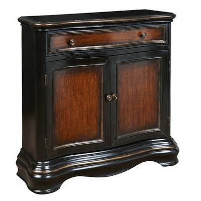 Two-Tone Traditional Hall Chest Brown/Black - HomeFare