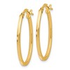 Black Bow Jewelry 1.5mm Square Tube Oval Hoop Earrings in 14k Yellow Gold, 26mm (1 Inch) - 2 of 4