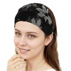 Unique Bargains Women's Eight-leaf Flower Lace Wide Headband 1 Pc - 4 of 4
