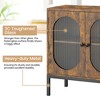 Sideboard Buffet Cabinet, Rattan Storage Cabinet, Wood Console Cabinet with Storage Shelf, Sideboard Cabinet for Hallway, Entryway, Living Room - 3 of 4