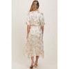 PinkBlush Cream Metallic Floral Jacquard Overlay Maternity Maxi Dress - 3 of 4